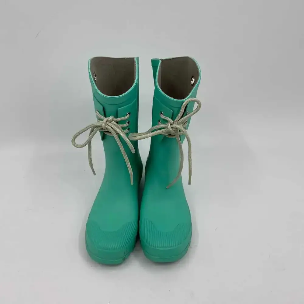 Nomad Front Tie Mint Rain Boots Kids Boots, Size 7 (Girls)